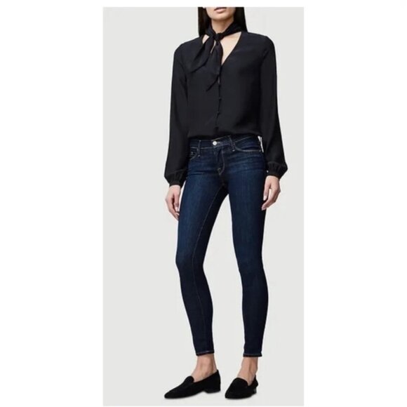 Frame Le Skinny de Jeanne Dark Wash Blue Jeans size 24 - Picture 11 of 11
